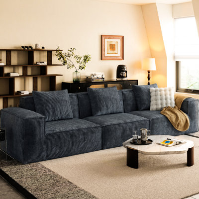Compression grise pour la détente en appartement, offrant une douceur luxueuse, un rembourrage de haute qualité et des coussins pour un confort confortable, un lit modulaire et confortable, avec compression, multifonctionnalité, assise profonde