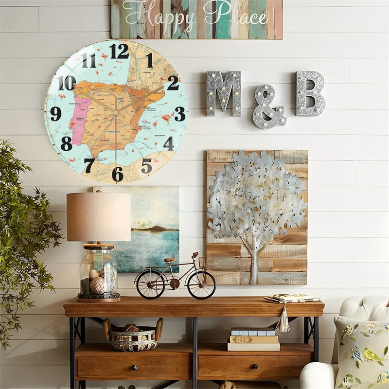 Horloge murale espagne 12 po