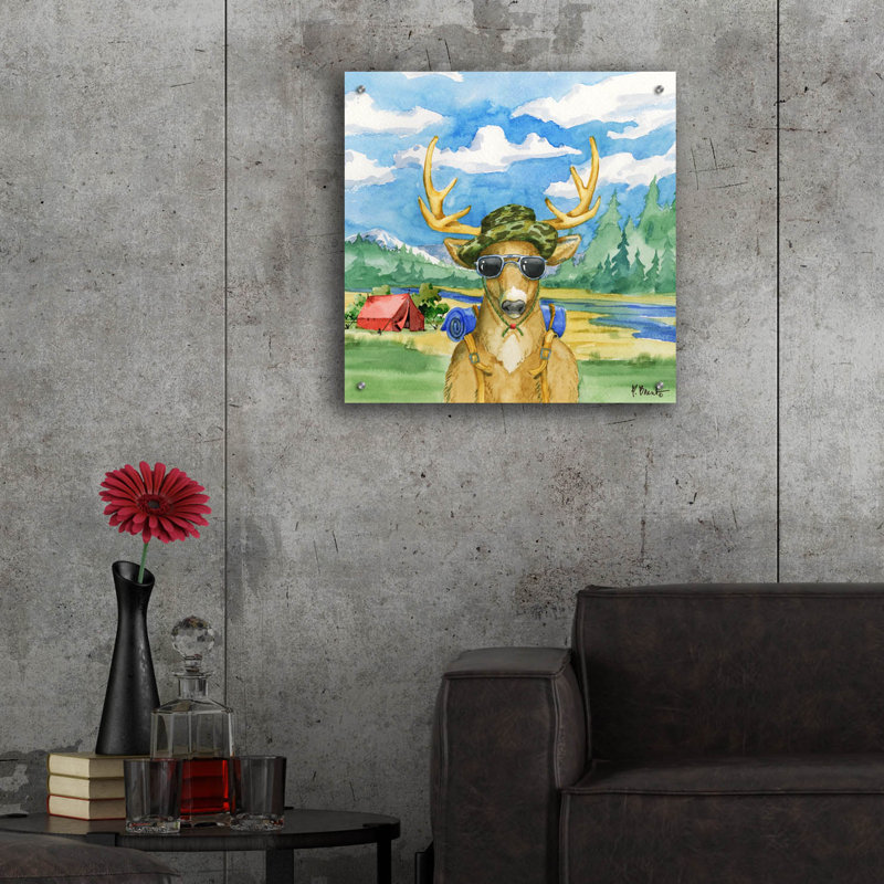 «Happy Camper I» par Paul Brent, H 24 po x l 24 po x P 0,2 po