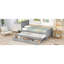 Lit plateforme simple avec lit gigogne et tiroirs, gris-1442538409
