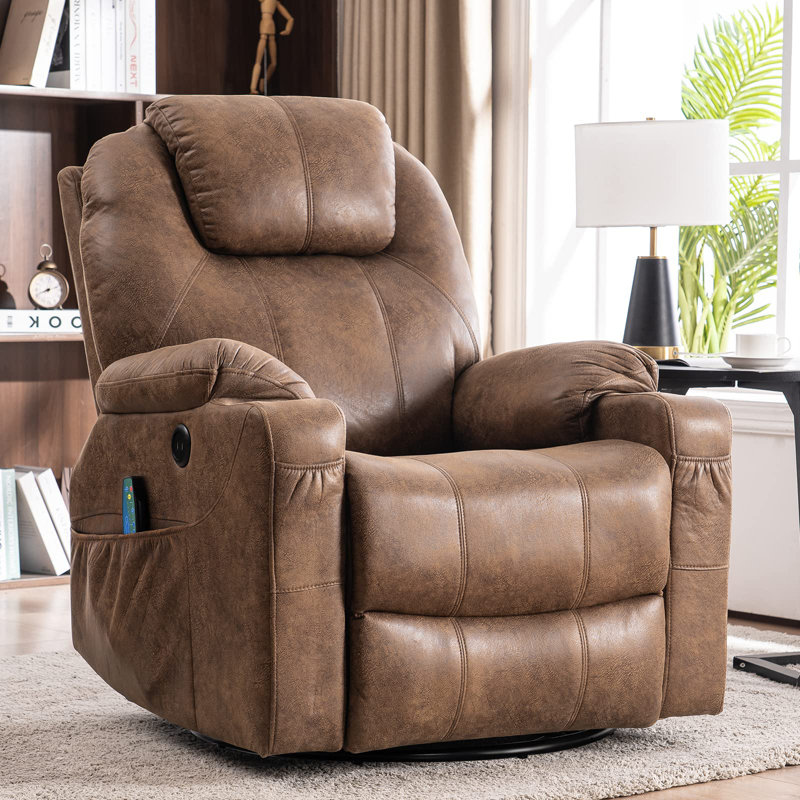 Fauteuil de massage chauffant Zyriana, Brun