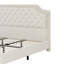 Queen Size Upholstered Bed With Ruched And Button Tufted Headboard-349061575
