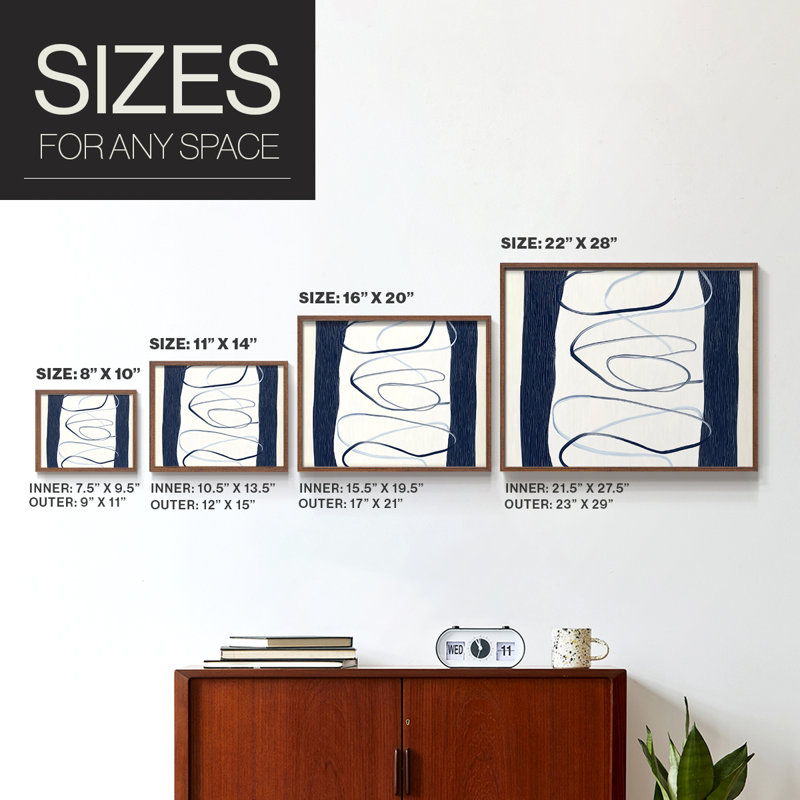 Abstract Series-II -Framed Print - Restickable, 16" H x 20" W