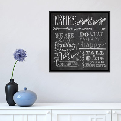 « inspiration tableau noir iii », art textuel sur toile