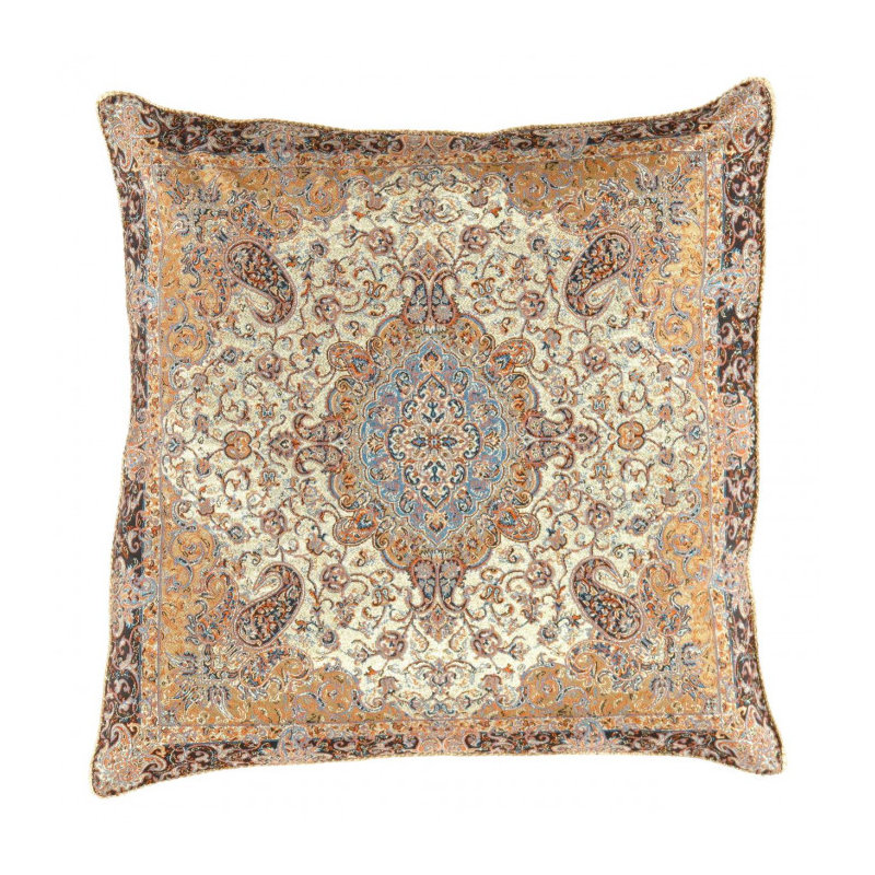 Square Pillow Cover & Insert, 20" H x 20" W, Red Floral Oriental