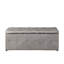 Rangement rectangulaire avec 2 repose-pieds en lin beige rembourrage en éponge confortable de style moderne, idéal pour la chambre à coucher, le salon, le balcon et l'espace