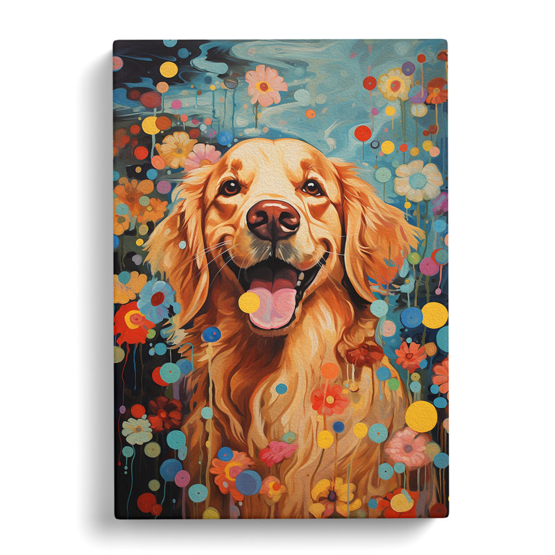 Golden Retriever Dadaism - Print, 76cm H x 50cm W x 3cm D
