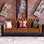 Industrial Retro Casual Rivet Sofa 77.56'' Faux Leather Sofa