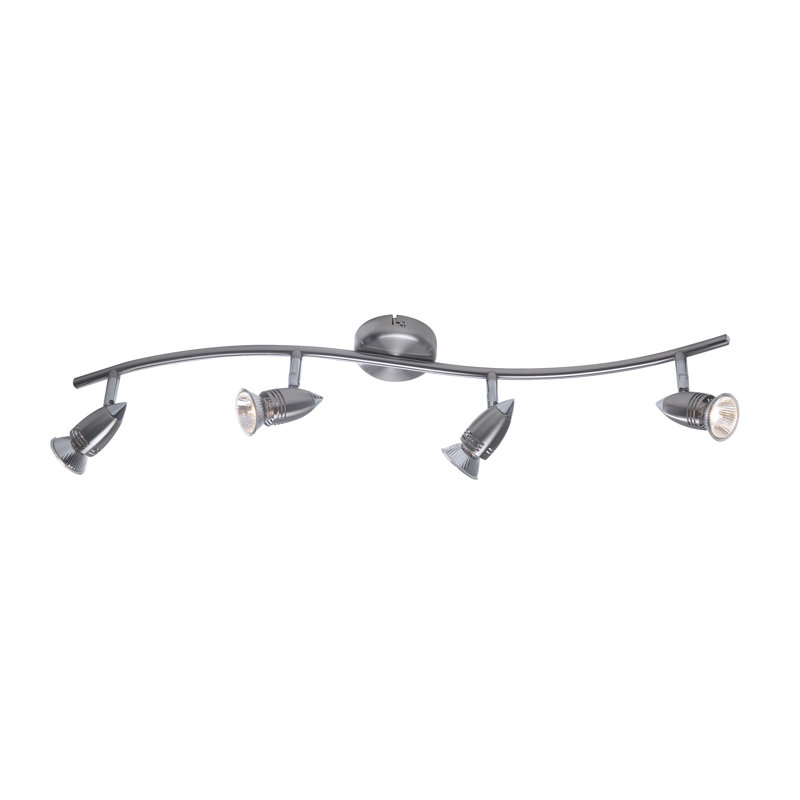 Zeno 70cm 4 -Light Track Kit, Satin Chrome, GU10 Halogen