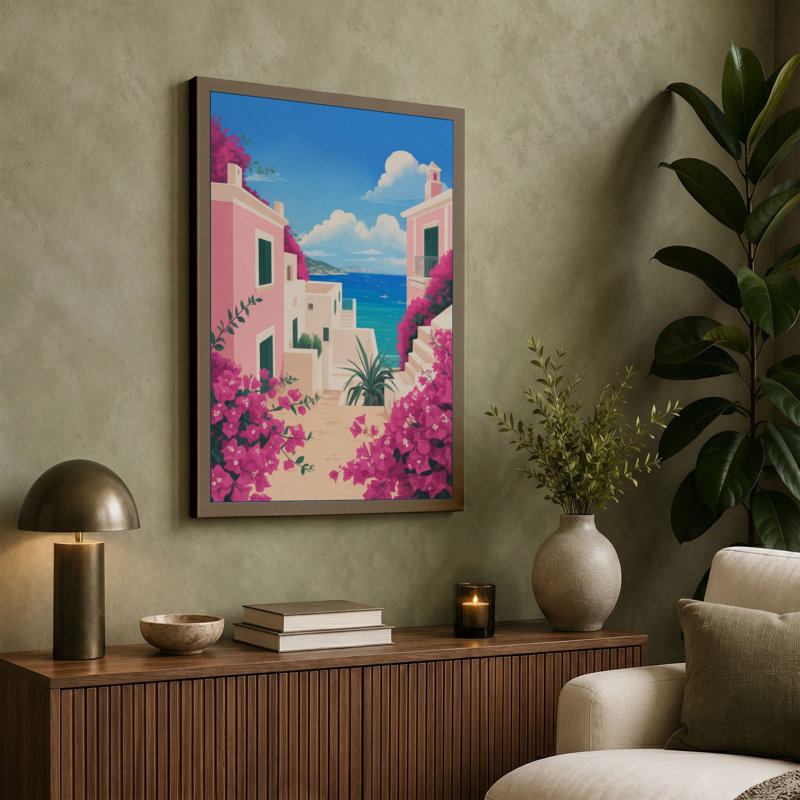Print, 24x16 - 61.0 x 40.6 cm, Teal Border