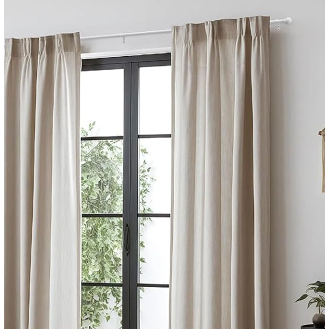 87cm Straight Tension Shower Curtain Rod & Hook Set