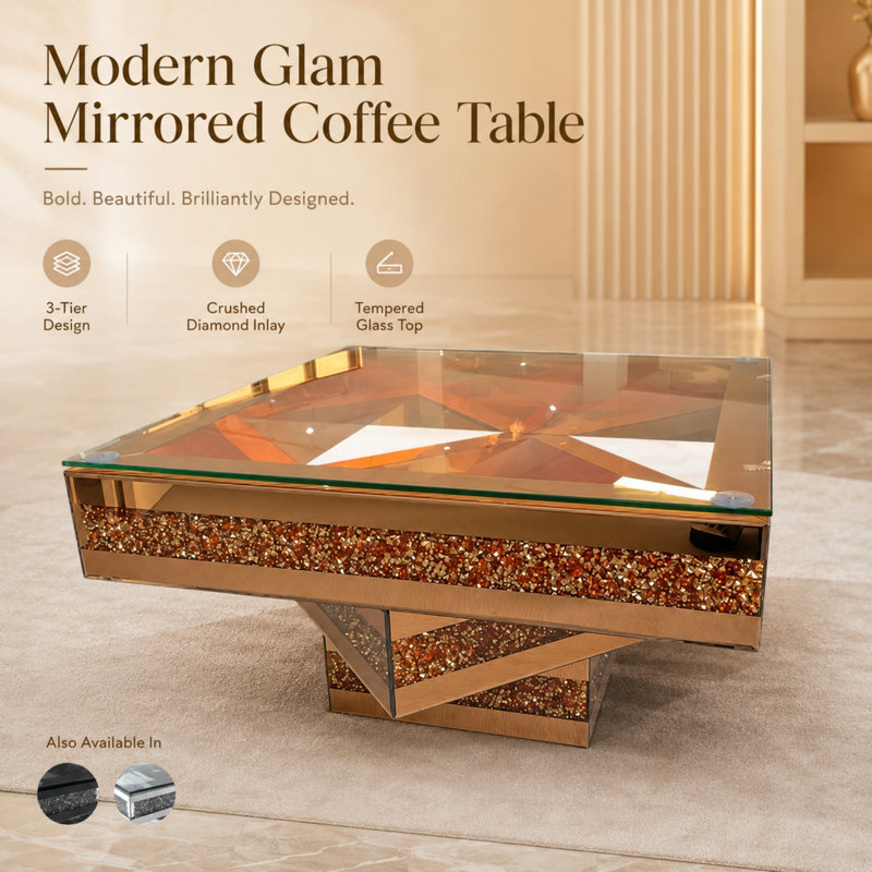 Table basse Caston, Doré