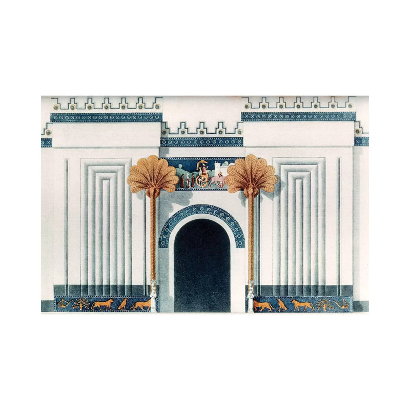 Assyrian Temple - Wrapped Canvas Print, 20.32 cm H x 30.48 cm W