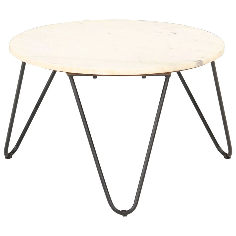 Table basse à trois pieds Khalid, H 40 cm l 40 cm P 40 cm, Noir
