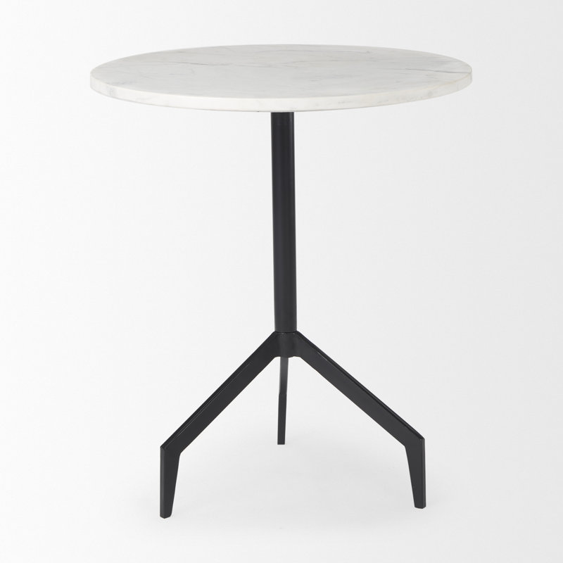 Arpiar Marble Top End Table, Black