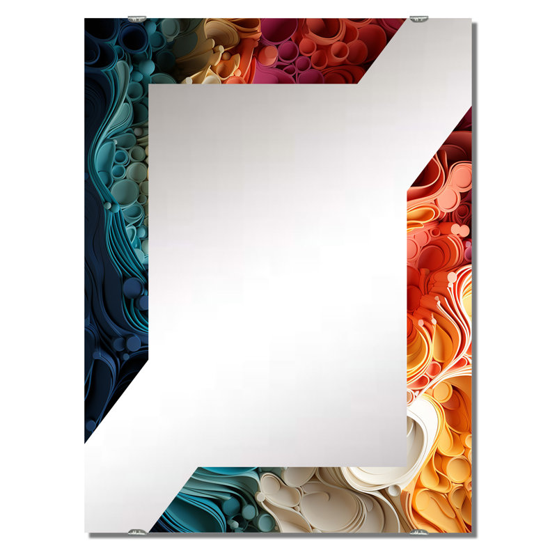 Miroir mural Edmond - Collages abstraits MIR137292, 40 po x 30 po