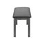 Banc rembourré gris de 42 po pour la salle à manger - transitionnel, structure en bois massif, rembourrage en mousse épaisse