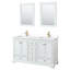 Ensemble de meuble-lavabo double 60 "avec miroir Deborah-23113239-80205308