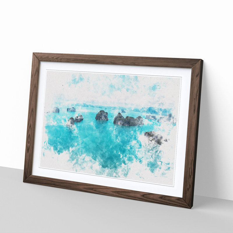 Ko Hong in Thailand - Picture Frame Painting Print, 24cm H x 33cm W x 2cm D, Walnut Framed
