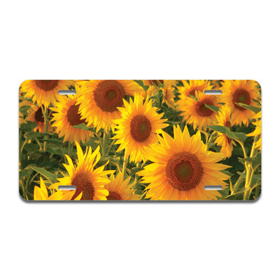 Sun Flowers Aluminum Plate Frame