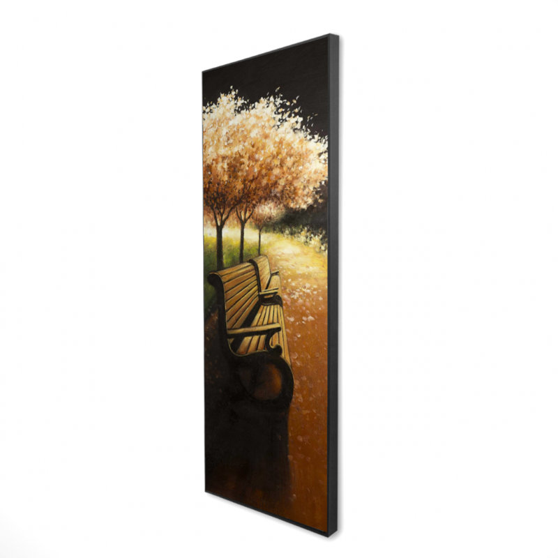 Toile brune pour chambre à coucher - Banc de parc un jour d'automne