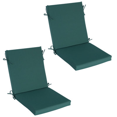 Coussins de chaise d'extérieur 18 po x 36 po x 3,15 po (ensemble de 2), coussin de patio en mousse viscoélastique avec bord en cascade