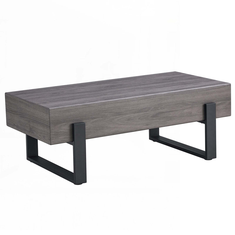 Table basse Nuhamin, H 17,7 po x L 47,2 po x l 25,2 po, Gris