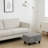 Linen Storage Ottoman With Rivets