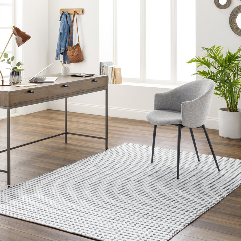 Geometric Area Rug, Dark Gray, Rectangle 9' x 12'