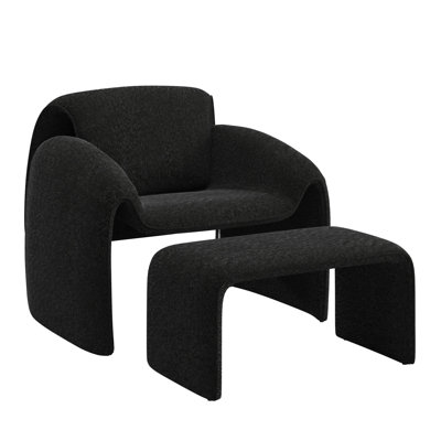Gainsborough Round Arm Accent Chair And Ottoman