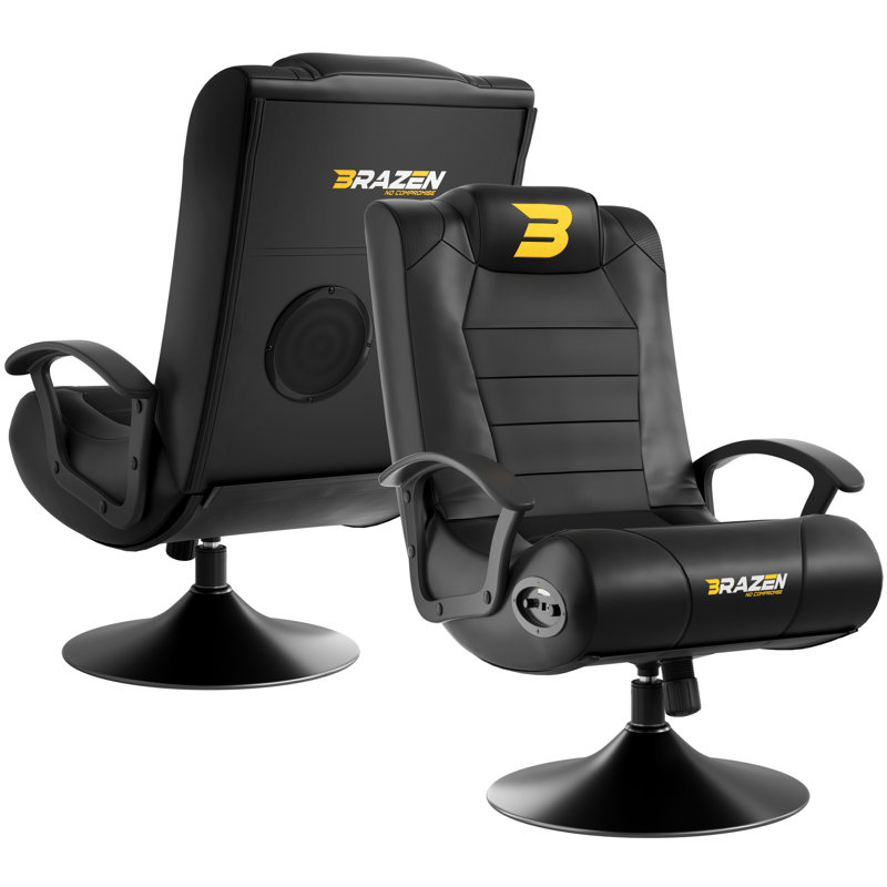 BraZen Stag 2.1 Bluetooth Surround Sound Gaming Chair, Black