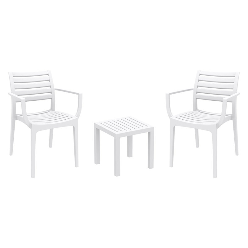 2 - Person Patio Conversation Set, White