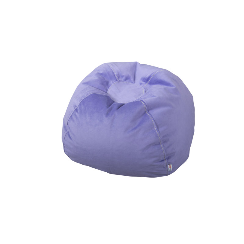 Fauteuil poire standard classique, 15"H x 26"W x 26"D, Thrill Purple Polyester
