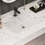 de salle de bain flottante de 3 pouces avec lavabo en céramique, plateau en ardoise blanche et 2 tiroirs à fermeture en douceur