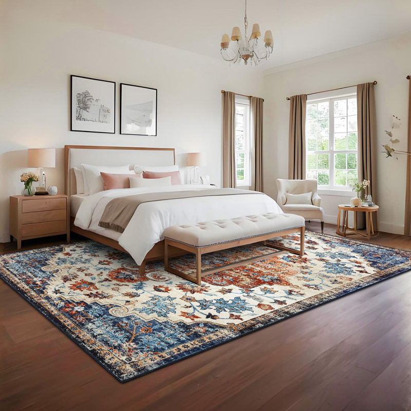 Abstract Machine Printed Area Rug, Rectangle 200 x 290 cm