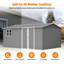Grande remise extérieure en métal 14 x 10 pi avec rangement pour fenêtre et cadre de jardin transparent et porte latérale-133691516