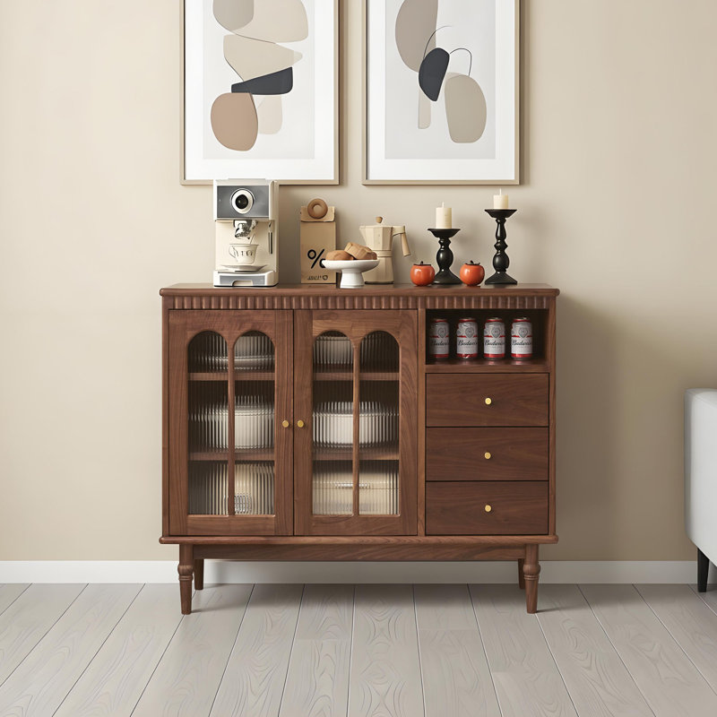 Commode d'appoint rétro avec rangement multifonctionnel