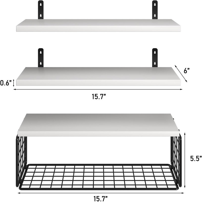 Rangement pour salle de bain Zakk, Blanc