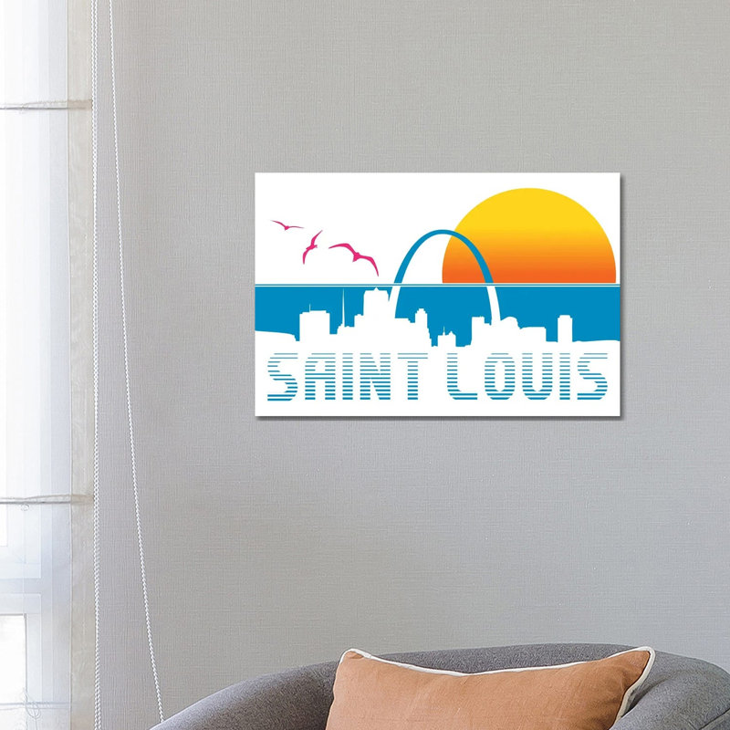 St. Louis Sunset by Benton Park Prints - Wrapped Canvas Gallery-Wrapped Canvas Giclée, 66.04 cm H x 45.72 cm W x 3.175 cm D