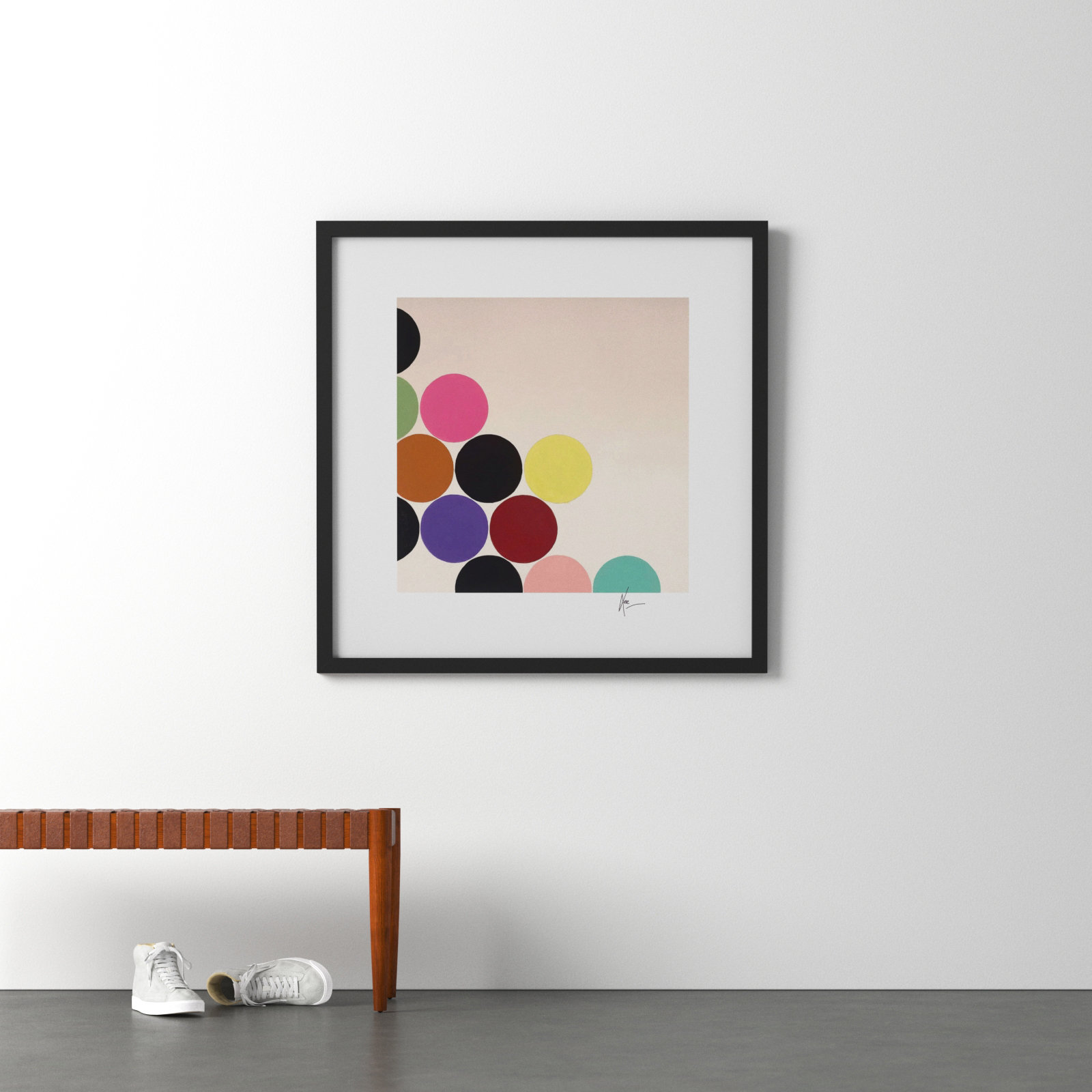 Joy by Lee Lessem, Black, 44" H x 44" W x 1.25" D