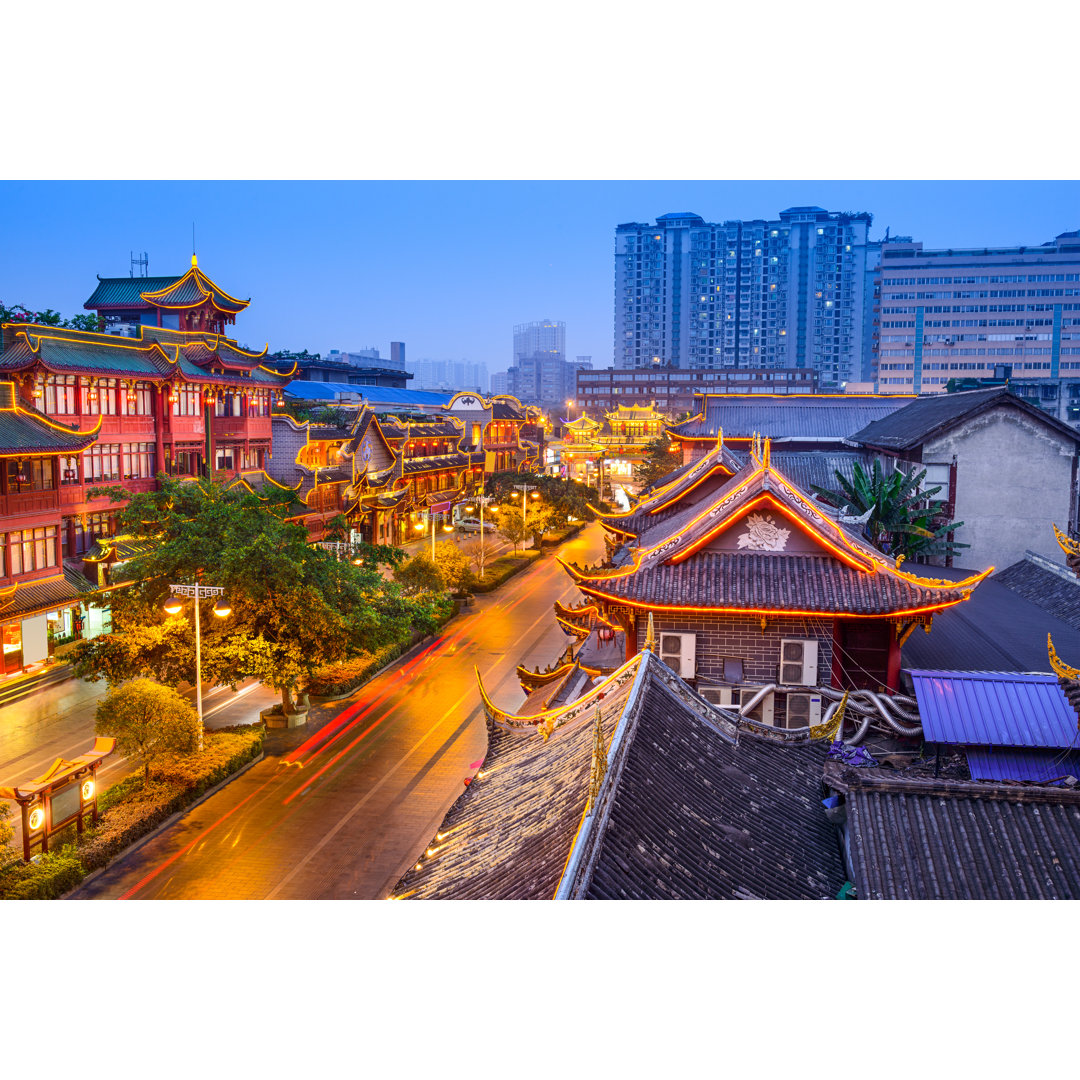 China Cityscape - Kunstdrucke auf Leinwand ohne Rahmen