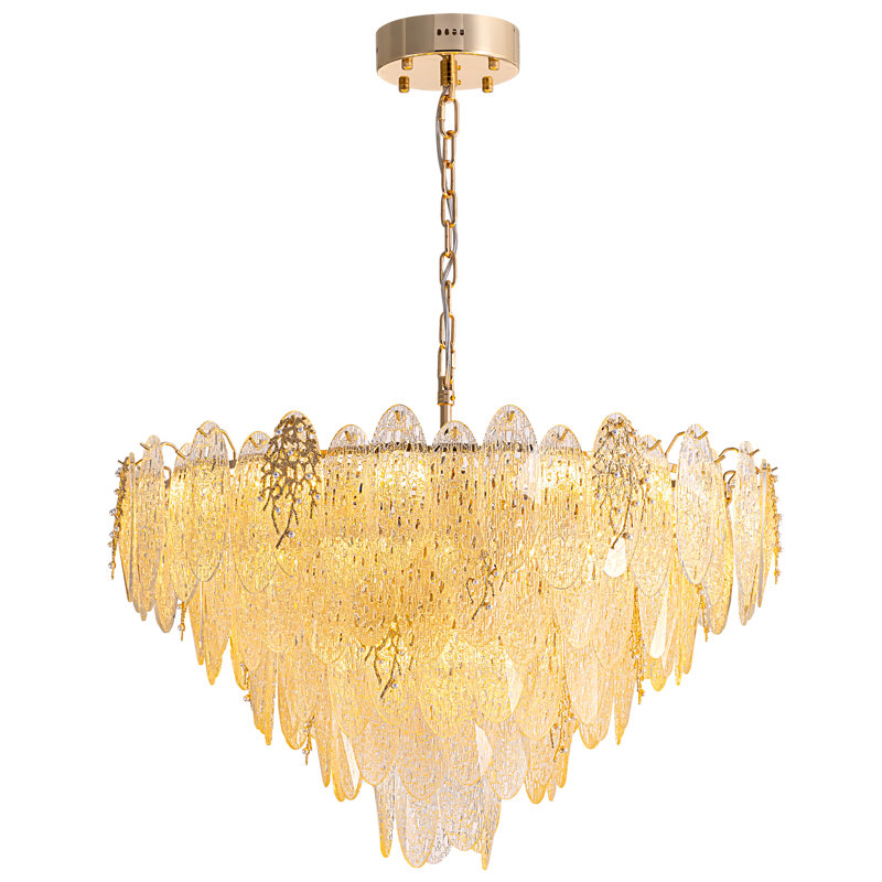 Lustre 32 "à 4 niveaux en cristal