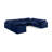 Itala Velvet U-Shaped Sectional Reversible-94482601