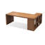 Bureaux en bois massif brun en forme de L-108297790-108297788