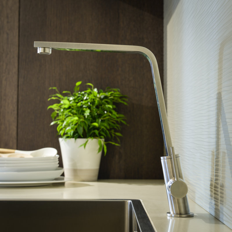 Abode Designs Linear Flair Kitchen Faucet, Brushed Nickel