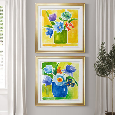 «Sunny Day Bouquet III», ensemble de 2 reproductions d'art