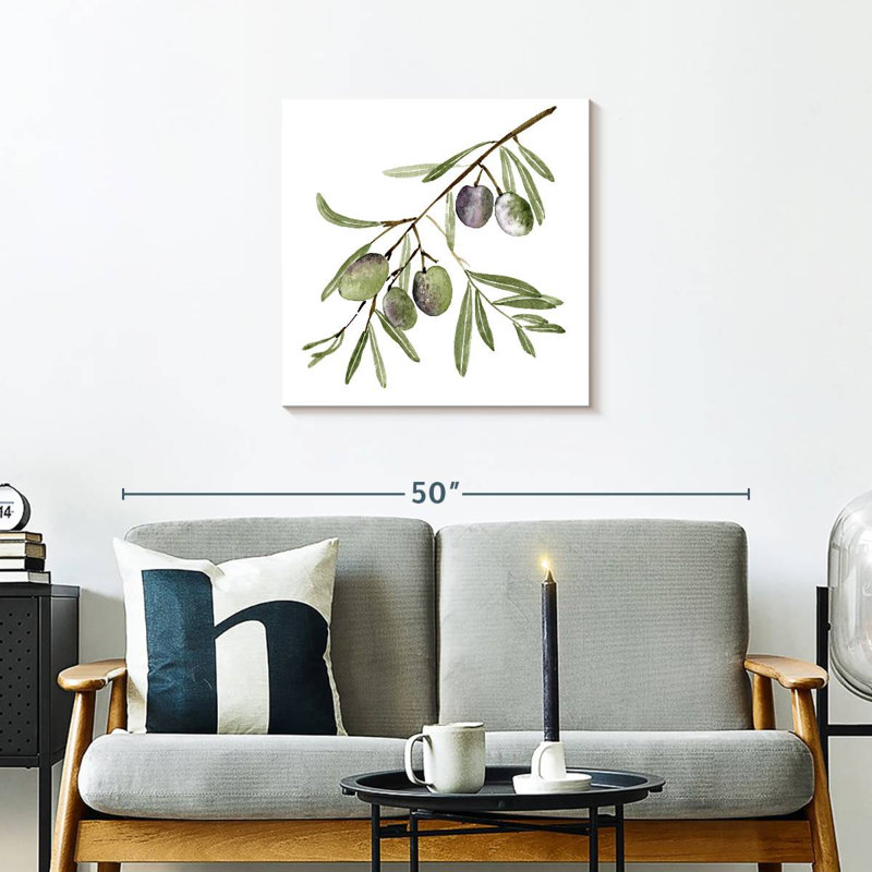 Harnek Fresh Olive Branch I, 24" H x 24" W