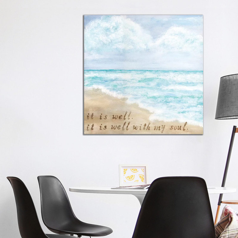 It Is Well by Ashley Bradley - Painting on Canvas, Wrapped Canvas, 45.72 cm H x 45.72 cm W x 3.175 cm D