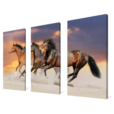 " HORSES " 3 - Pieces