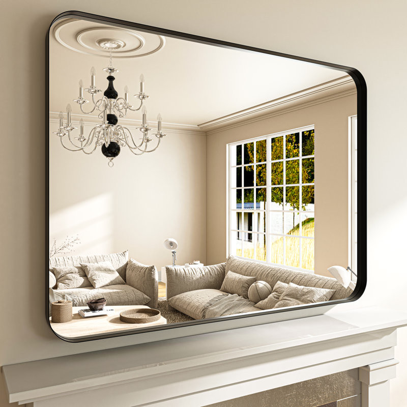 Miroir mural Tahleek, Noir, 48 po x 40 po